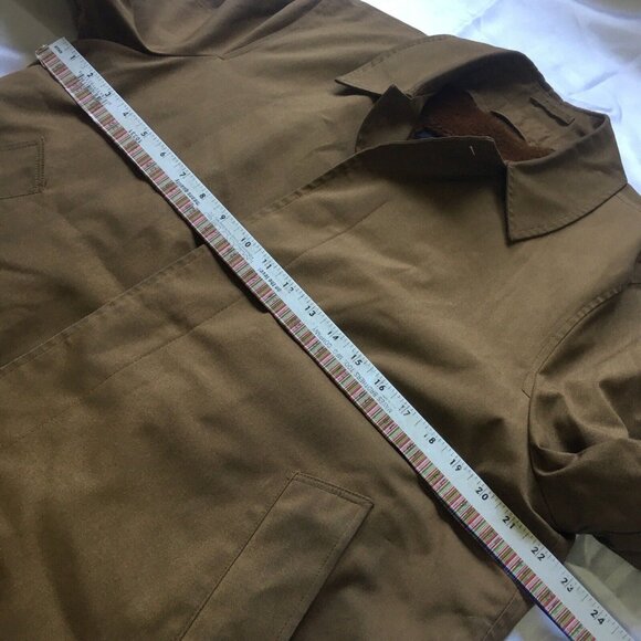 Manstyle All Weather Brown Khaki Coat Removable Fur Lining Men’s Sz 38R - Picture 9 of 11